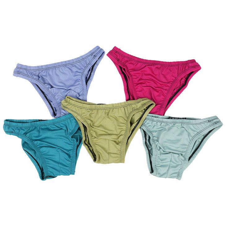 36%OFF メンズ 下着 ビキニ Tバック 福袋 5枚 セット 前閉じ 無地