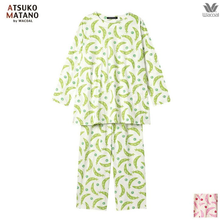 ワコール wacoal マタノアツコ ナイトウェア パジャマ ワンピース 長袖