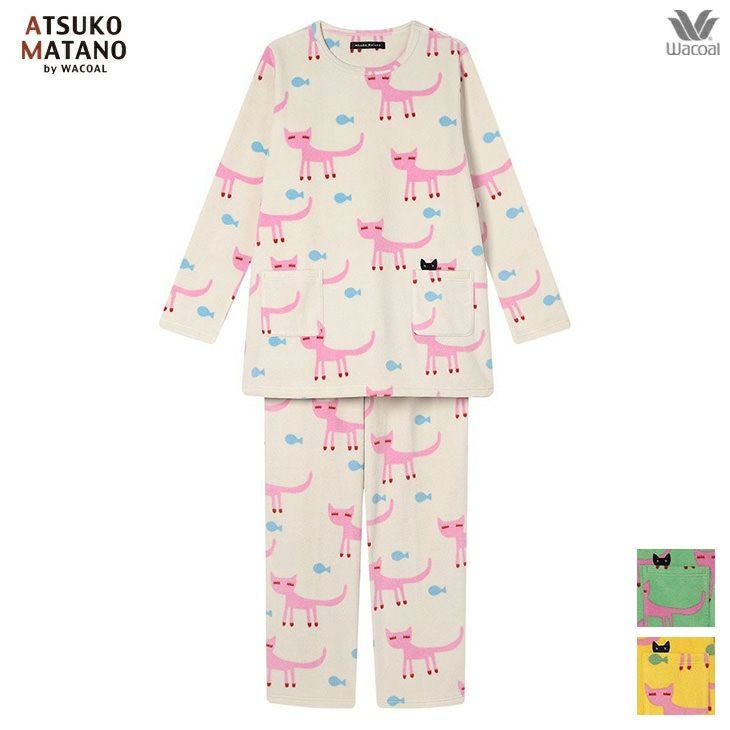 ワコール wacoal マタノアツコ ナイトウェア パジャマ ワンピース 長袖